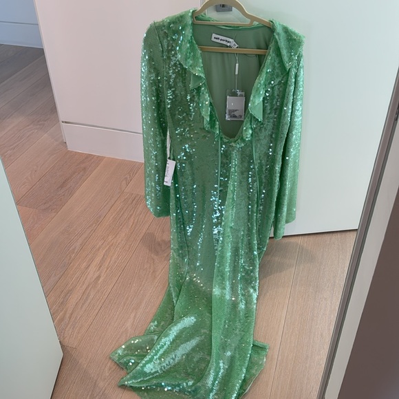 Self Portrait Sequin Ruffled Midi Dress NWT - Picture 9 of 9